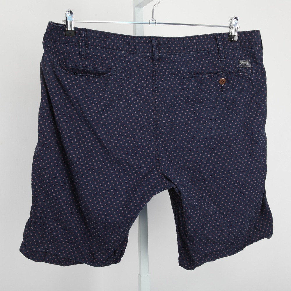 Denim & Supply Ralph Lauren Shorts Mens 38 Blue Star Print Chino Cotton Casual - Picture 2 of 10